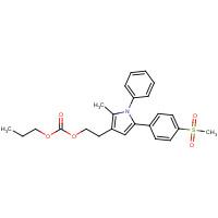 1005451-74-0 2-[2-methyl-5-(4-methylsulfonylphenyl)-1-phenylpyrrol-3-yl]ethyl propyl carbonate chemical structure