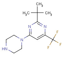 219599-99-2 2-tert-butyl-4-piperazin-1-yl-6-(trifluoromethyl)pyrimidine chemical structure