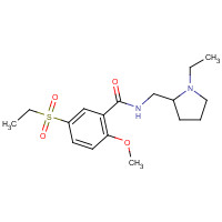 53583-79-2 N-[(1-ethylpyrrolidin-2-yl)methyl]-5-ethylsulfonyl-2-methoxybenzamide chemical structure