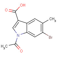 1404532-19-9 1-acetyl-6-bromo-5-methylindole-3-carboxylic acid chemical structure