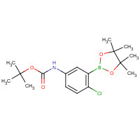 1080573-28-9 tert-butyl N-[4-chloro-3-(4,4,5,5-tetramethyl-1,3,2-dioxaborolan-2-yl)phenyl]carbamate chemical structure