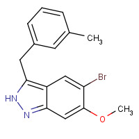 1001195-64-7 5-bromo-6-methoxy-3-[(3-methylphenyl)methyl]-2H-indazole chemical structure