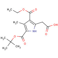 945381-56-6 2-[3-ethoxycarbonyl-4-methyl-5-[(2-methylpropan-2-yl)oxycarbonyl]-1H-pyrrol-2-yl]acetic acid chemical structure