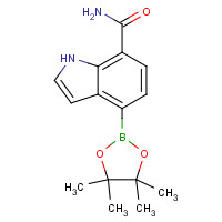 1309980-17-3 4-(4,4,5,5-tetramethyl-1,3,2-dioxaborolan-2-yl)-1H-indole-7-carboxamide chemical structure