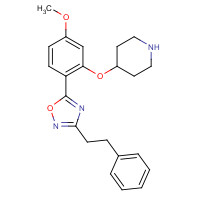 1443208-67-0 5-(4-methoxy-2-piperidin-4-yloxyphenyl)-3-(2-phenylethyl)-1,2,4-oxadiazole chemical structure