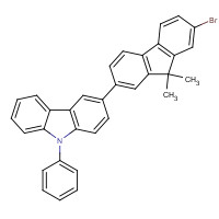 1186644-43-8 3-(7-bromo-9,9-dimethylfluoren-2-yl)-9-phenylcarbazole chemical structure
