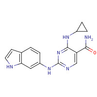 1198301-65-3 4-(cyclopropylamino)-2-(1H-indol-6-ylamino)pyrimidine-5-carboxamide chemical structure