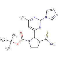 888314-75-8 tert-butyl 3-carbamothioyl-2-(2-imidazol-1-yl-6-methylpyrimidin-4-yl)pyrrolidine-1-carboxylate chemical structure