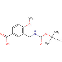165950-03-8 4-methoxy-3-[[(2-methylpropan-2-yl)oxycarbonylamino]methyl]benzoic acid chemical structure