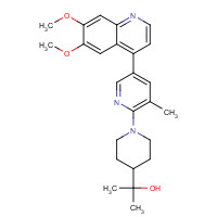 1119717-41-7 2-[1-[5-(6,7-dimethoxyquinolin-4-yl)-3-methylpyridin-2-yl]piperidin-4-yl]propan-2-ol chemical structure