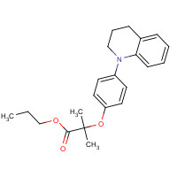39099-54-2 propyl 2-[4-(3,4-dihydro-2H-quinolin-1-yl)phenoxy]-2-methylpropanoate chemical structure