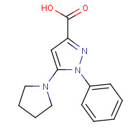 1391944-27-6 1-phenyl-5-pyrrolidin-1-ylpyrazole-3-carboxylic acid chemical structure