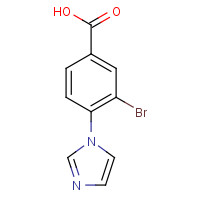 1141669-53-5 3-bromo-4-imidazol-1-ylbenzoic acid chemical structure