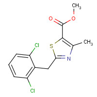 736971-25-8 methyl 2-[(2,6-dichlorophenyl)methyl]-4-methyl-1,3-thiazole-5-carboxylate chemical structure