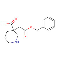 1206228-64-9 3-(2-oxo-2-phenylmethoxyethyl)piperidine-3-carboxylic acid chemical structure