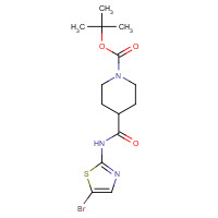 1180526-64-0 tert-butyl 4-[(5-bromo-1,3-thiazol-2-yl)carbamoyl]piperidine-1-carboxylate chemical structure