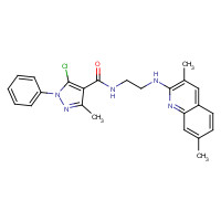 603967-30-2 5-chloro-N-[2-[(3,7-dimethylquinolin-2-yl)amino]ethyl]-3-methyl-1-phenylpyrazole-4-carboxamide chemical structure