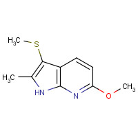 850785-50-1 6-methoxy-2-methyl-3-methylsulfanyl-1H-pyrrolo[2,3-b]pyridine chemical structure