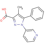 741286-99-7 4-methyl-5-phenyl-1-pyridin-3-ylpyrazole-3-carboxylic acid chemical structure