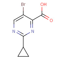 304902-95-2 5-bromo-2-cyclopropylpyrimidine-4-carboxylic acid chemical structure