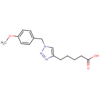 1613513-20-4 5-[1-[(4-methoxyphenyl)methyl]triazol-4-yl]pentanoic acid chemical structure