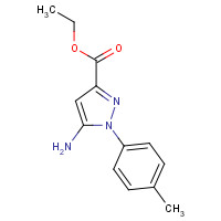 866837-98-1 ethyl 5-amino-1-(4-methylphenyl)pyrazole-3-carboxylate chemical structure