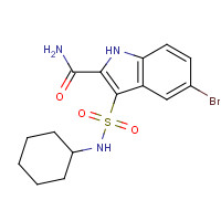 918494-69-6 5-bromo-3-(cyclohexylsulfamoyl)-1H-indole-2-carboxamide chemical structure