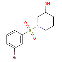 1153348-68-5 1-(3-bromophenyl)sulfonylpiperidin-3-ol chemical structure