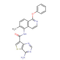 1446111-86-9 4-amino-N-(6-methyl-1-phenoxyisoquinolin-5-yl)thieno[3,2-d]pyrimidine-7-carboxamide chemical structure