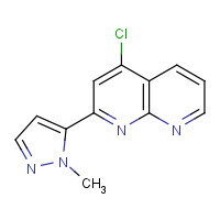 1330532-97-2 4-chloro-2-(2-methylpyrazol-3-yl)-1,8-naphthyridine chemical structure