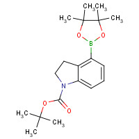 1235451-62-3 tert-butyl 4-(4,4,5,5-tetramethyl-1,3,2-dioxaborolan-2-yl)-2,3-dihydroindole-1-carboxylate chemical structure