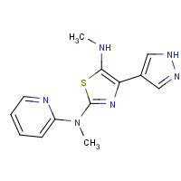1235312-63-6 2-N,5-N-dimethyl-4-(1H-pyrazol-4-yl)-2-N-pyridin-2-yl-1,3-thiazole-2,5-diamine chemical structure