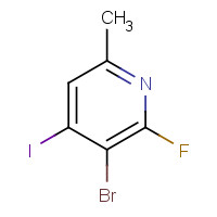 1003711-61-2 3-bromo-2-fluoro-4-iodo-6-methylpyridine chemical structure