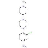 1453211-70-5 3-chloro-4-[4-(1-methylpiperidin-4-yl)piperazin-1-yl]aniline chemical structure