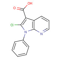 1175015-13-0 2-chloro-1-phenylpyrrolo[2,3-b]pyridine-3-carboxylic acid chemical structure