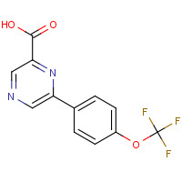 1258269-13-4 6-[4-(trifluoromethoxy)phenyl]pyrazine-2-carboxylic acid chemical structure
