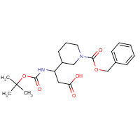 886362-36-3 3-[(2-methylpropan-2-yl)oxycarbonylamino]-3-(1-phenylmethoxycarbonylpiperidin-3-yl)propanoic acid chemical structure