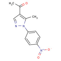 5078-55-7 1-[5-methyl-1-(4-nitrophenyl)pyrazol-4-yl]ethanone chemical structure