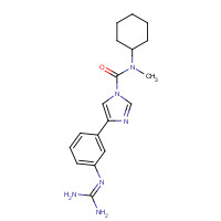 1233857-48-1 N-cyclohexyl-4-[3-(diaminomethylideneamino)phenyl]-N-methylimidazole-1-carboxamide chemical structure