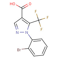 497833-14-4 1-(2-bromophenyl)-5-(trifluoromethyl)pyrazole-4-carboxylic acid chemical structure