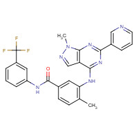 940310-85-0 4-methyl-3-[(1-methyl-6-pyridin-3-ylpyrazolo[3,4-d]pyrimidin-4-yl)amino]-N-[3-(trifluoromethyl)phenyl]benzamide chemical structure