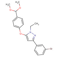 1289203-73-1 3-(3-bromophenyl)-5-[4-(dimethoxymethyl)phenoxy]-1-ethylpyrazole chemical structure