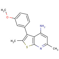 1312594-09-4 3-(3-methoxyphenyl)-2,6-dimethylthieno[2,3-b]pyridin-4-amine chemical structure