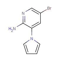155630-03-8 5-bromo-3-pyrrol-1-ylpyridin-2-amine chemical structure
