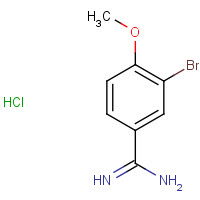 126007-99-6 3-bromo-4-methoxybenzenecarboximidamide;hydrochloride chemical structure
