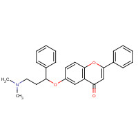 79130-64-6 6-[3-(dimethylamino)-1-phenylpropoxy]-2-phenylchromen-4-one chemical structure