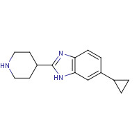 1350355-84-8 6-cyclopropyl-2-piperidin-4-yl-1H-benzimidazole chemical structure