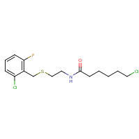 647824-91-7 6-chloro-N-[2-[(2-chloro-6-fluorophenyl)methylsulfanyl]ethyl]hexanamide chemical structure