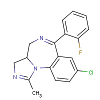 59467-69-5 8-chloro-6-(2-fluorophenyl)-1-methyl-3a,4-dihydro-3H-imidazo[1,5-a][1,4]benzodiazepine chemical structure