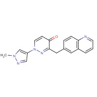 1314381-12-8 1-(1-methylpyrazol-4-yl)-3-(quinolin-6-ylmethyl)pyridazin-4-one chemical structure